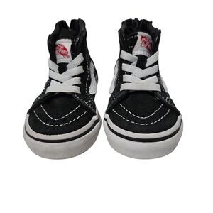 Vans Kids Black and White Classic Old Skool High-Top Suede Sneakers Toddler 4.5